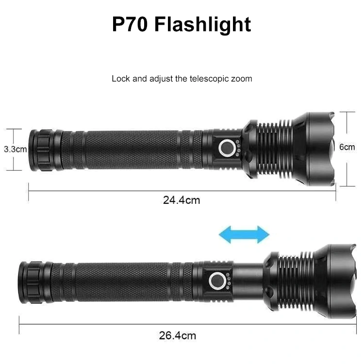 1500lm high power rechargeable flashlight